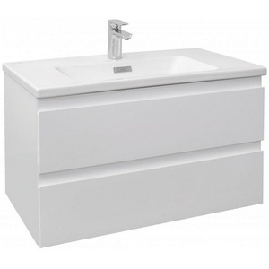 Тумба подвесная 80 см, 2 выдвижных ящика, БЕЗ раковины EXAE112-Z-00, цв.белый матовый ZZ Jacob Delafon Madeleine EB2053-J51