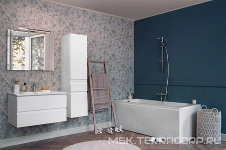 Тумба подвесная 80 см, 2 выдвижных ящика, БЕЗ раковины EXAE112-Z-00, цв.белый матовый ZZ Jacob Delafon Madeleine EB2053-J51