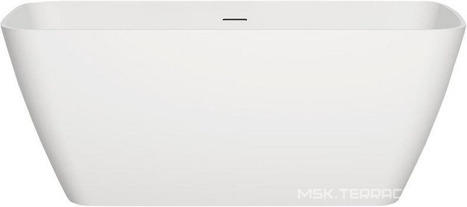 Ванна 1800х810хh660мм, отдельностоящая, литой камень S-Stone, матовый, цв.белый, д/к Up&Down цв.бел в комп,ОТВЕРСТ Д/ВЫПУСКА СИФОНА В СТЕНУ,  ZZ Salini Agatha 100221M / белый /сверление отверстия в борту ванны +5тр к PL