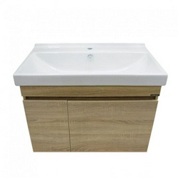 Тумба подвесная "Тромсе"-80см, 2 распашные дверцы, с раковиной в комплекте ZZ