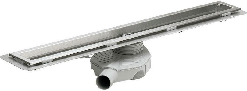 Душевой лоток 1000мм, с сифоном, выход вбок DN 50мм, h90/150мм, 0,5-0,7л/с, нерж сталь, (БЕЗ решетки, опор, уплотн.материала, монтажн.клея) Visign ZZ Viega Универсал 618032