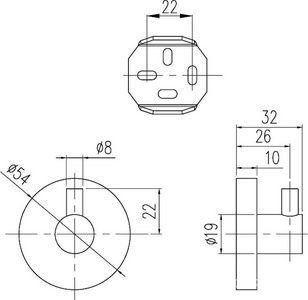 Поручень для ванны 450мм, настенный, (цв.хром),  ZZ Villeroy & Boch Tender TVA15101000061