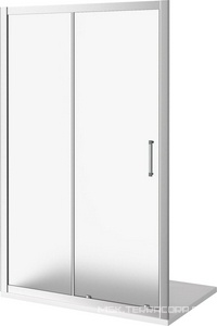 Душевое ограждение "" 1200 мм (для Г-образного или как дверь в нишу) проф.хром, стекло Грейп, БЕЗ поддона, БЕЗ боковой части ZZ Good Door LATTE ЛА00023