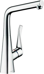 Смеситель для кухни, 320, 1jet, (цв.хром),  M71 ZZ Hansgrohe Metris 14822000