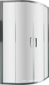 Душевое ограждение100х100хh190см, 1/4 круга, R500мм, раздвижн двери с неподв.сегмент,(стек.прозр.4/6мм Anti-Plaque,проф.мат.серебр) ZZ Huppe Huppe Classics 2 C20605 087 322