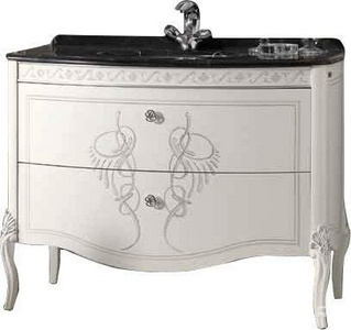 Тумба под раковину, 110,5хh84х58,5см, два выдвижн. ящика, ручки цв. хром,  ZZ Labor Legno Hermitage HEPLС 113 ARG