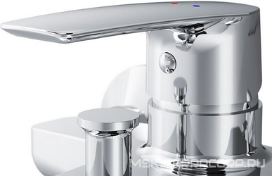 Смеситель для ванны/душа  излив 175мм, БЕЗ аксессуаров, цв.хром AMPM Gem F90A10000