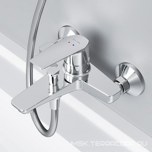 Смеситель для ванны/душа  излив 175мм, БЕЗ аксессуаров, цв.хром AMPM Gem F90A10000