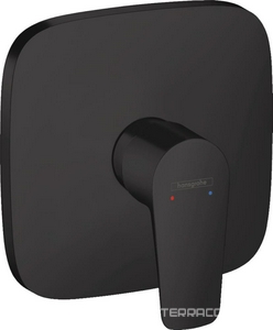 Смеситель для душа, встраиваемый в стену, внешняя часть (БЕЗ внутр. части – Ibox арт. 01800180), (цв.черный матовый),  ZZ Hansgrohe Talis E 71765670