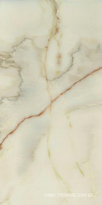 Керамогранит для пола и стены Florim Magnum Les Bijoux De Rex Onyx Blanche Glossy 120x240 765720