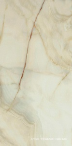 Керамогранит для пола и стены Florim Magnum Les Bijoux De Rex Onyx Blanche Glossy 120x240 765720