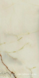Керамогранит для пола и стены Florim Magnum Les Bijoux De Rex Onyx Blanche Glossy 120x240 765720
