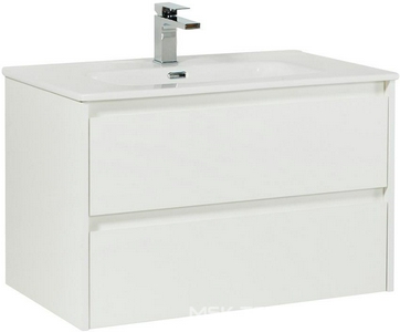 База под раковину подвесная с двумя выкатными ящиками, 1010х460хh515мм, без раковины, (цв.Bianco Opaco),  ZZ BelBagno Kraft KRAFT-1000-2C-SO-BO