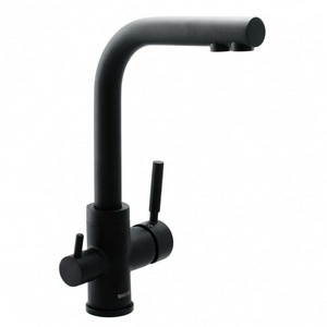 Смеситель для кухонной мойки, с каналом для подсключения фильтра, (цв.черный),  ZZ Swedbe Selene Plus 8149