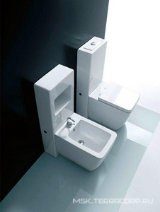 Бачок 360хh1000х170мм, приставной, напольный для унитаза, в комплекте с системой двойного смыва Geberit, крепеж к стене в компл., Unico Kerasan ZZ Kerasan Универсал 2481 K1