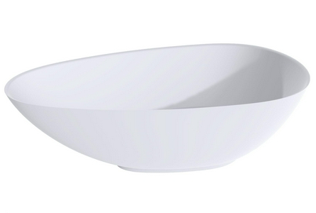 Раковина накладн. на столешн,овал.580х345хh140мм,без отв.д/смес,без перелива,литой камень S-Stone, матов цв.RAL 7016 серый антрац. полностью,  ZZ Salini Paola 1101201SMRF / RAL7016 Anthracite grey(Антрацитово-серый мат)