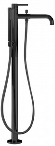 Смеситель для ванны, напольный, h770/901мм, душ.гарнитур, встраиваемая часть в компл., (цв.черный матовый),  ZZ Webert Elio EL851101560