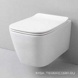 Унитаз подвесной 36х52см, безободковый, БЕЗ сиденья, крепёж в компл., (цв.matt white), A16 ZZ