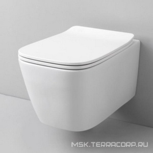 Унитаз подвесной 36х52см, безободковый, БЕЗ сиденья, крепёж в компл., (цв.matt white),  ZZ ArtСeram A16 ASV003 05;00