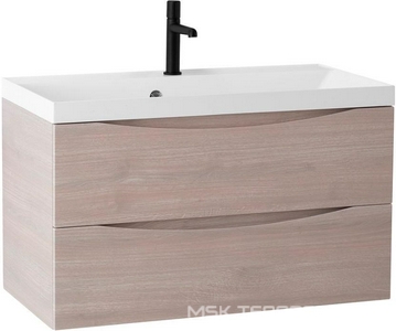 База под раковину подвесная с 2 выкатными ящиками, 800х450x530мм, (без раковины), (цв.Rovere Grigio),  ZZ BelBagno Marino MARINO-800-2C-SO-RG-P