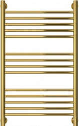 Полотенцесушитель "Богема+" 800*500 мм, выгнутая перекладина, Н.Г. подключ. 3/4, комплектующие в комплекте, цв.золото ZZ