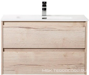 База под раковину подвесная с двумя выкатными ящиками, 1010х460хh515мм, без раковины, (цв.Rovere Galifax Bianco),  BelBagno Kraft KRAFT-1000-2C-SO-RGB