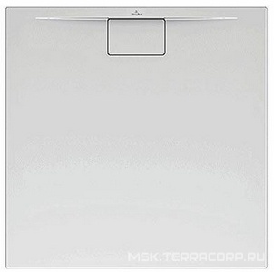 Поддон для душа 900х900хh15мм, (крышка стока 90мм, цв.белый 01, в компл.), БЕЗ слива (сифона) арт.U90881299, (акрил цв.белый 01), Architectura Metalri Villeroy & Boch Architectura Metalrim UDA9090ARA115GV-01