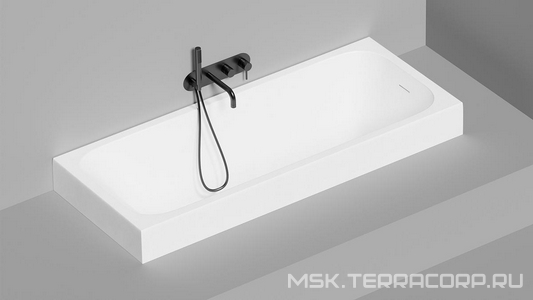 Ванна 1700х700хh600мм, встраив., литой камень S-Sense глянец цв.белый, д/к Up&Down в цвет ванны, интегрир.слив-перелив, ножки в компл,  ZZ Salini Orlanda Kit 102111G