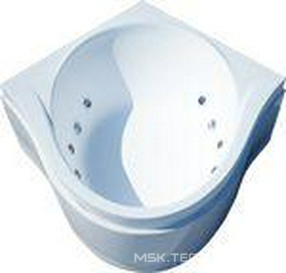 Ванна 164х164х65см, (гидро+ аэро+сп.мас+хр.тер) + встр. В ЛЕВЫЙ БОРТ смесит.TonleSap -77, на раме, фронт. панель, слив/перел в компл., ZZ Thermolux Infinity Life Infinity Life (гидро+ аэро+сп.мас+хр.тер)+смес.TonleSap -77