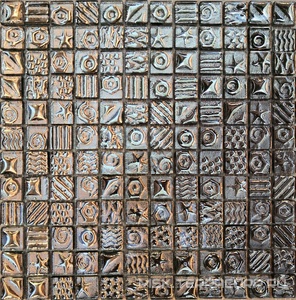 Мозаика Мастера Керамики Glass Мозаика 2170 моно платина рисунок 23х23 ZZ|30х30