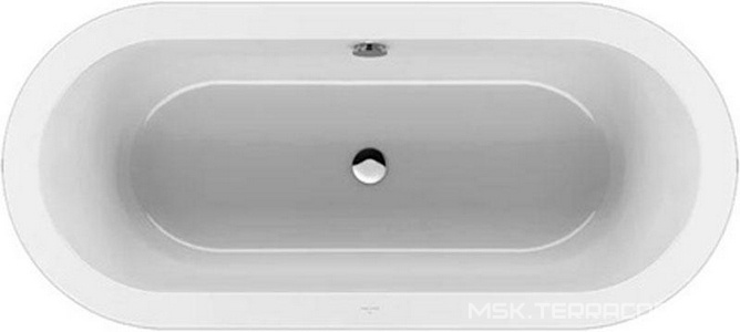 Ванна 1800х800хh440(600)мм, отдельностоящая, слив-перелив цв.хром в компл., (акрил цв.белый),  Oval Duo ZZ Villeroy & Boch Loop & Friends UBA180LFO7PDV-01