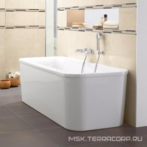 Ванна 1800х800хh440(600)мм, отдельностоящая, слив-перелив цв.хром в компл., (акрил цв.белый),  Oval Duo ZZ Villeroy & Boch Loop & Friends UBA180LFO7PDV-01