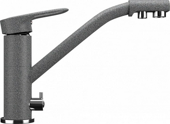 Смеситель Ulgran U-010(309) темно-серый, для кухонной мойки| 4x21x27