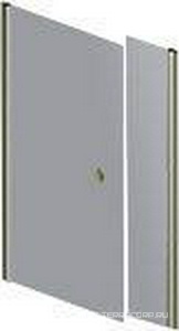 Дверь в нишу распашная с неподв. сегментом справа 160хh195см, (профиль цв.латунь LU, стекло прозрачное, ручки в компл., крепления слева),  ZZ Gaia Florance DB FL160BF LU Sx