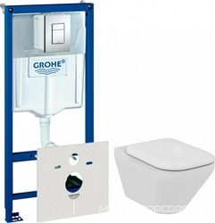 Комплект Инсталляция Grohe Rapid SL 4 в 1 с кнопкой смыва 56x36x35 Ideal Standard Tonic II s402072