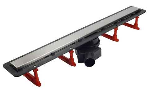 Дренажн.канал 850мм, готов.компл, сифон d50 вых.вбок,48л/мин, затвор(сухой/гидро), мин h монтаж 62мм, 2х стор.вставка цв.матов хром/под плитку, CFL Pestan Confluo Frameless Line 13701233