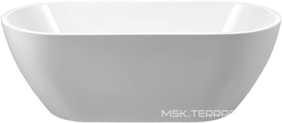 Ванна 1500x750xh570мм, акрил, отдельностоящая, слив-перелив цв.хром в комплекте, BelBagno ZZ