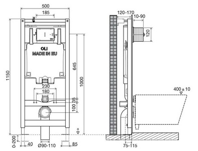 Комплект 4 в 1: унитаз подвесной, сиденье с микролифтом, инсталляция для подв.унитаза, клавиша смыва цв.хром, Sanitana Pop Art ZZ Sanitana pop art S777661