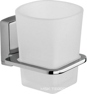 Стаканчик стеклянный настенный, хром, Leine Wasserkraft leine K-5028