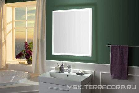 Зеркало с подсветкой -75, цв.белый, крепеж в комплекте Aquanet Nova Lite 242271