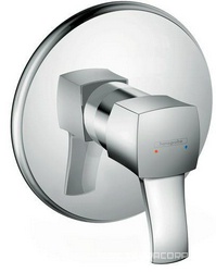 Смеситель для душа, встраиваемый в стену, внешняя часть (БЕЗ внутр. части – Ibox арт. 01800180), круглая розетка, (цв.хром), Metropol Classic XX