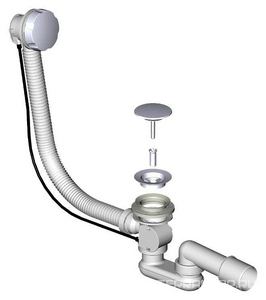 Слив-перелив - гофра для ванны Фэма, хром ZZ Фэма Аделина Фэма/слив хром / к.т.246713