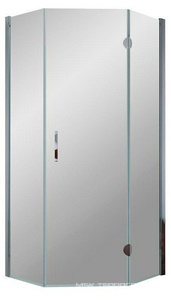 Душевое ограждение пятиугольное , 100*100*1900, правое, профиль глянцевый хром, стекло сатин, БЕЗ поддона ZZ Vegas Glass AFA-Pen AFA-Pen 0100 08 10  правое