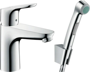 Смеситель Hansgrohe Focus 31927000 для раковины с гигиеническим душем, с донным клапаном Push-Open| 4x17x15