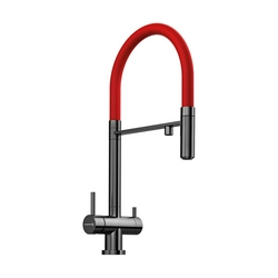 Смеситель Omoikiri Kanto PVD-GM для кухонной мойки| 15x49x24