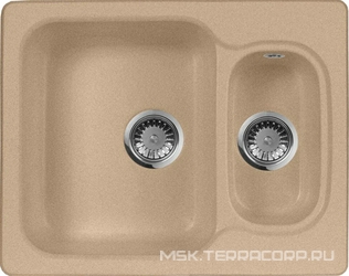 Мойка кухонная AquaGranitEx M-09 песочная| 49x61x18