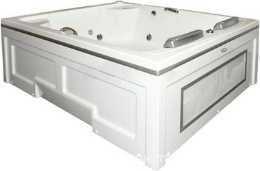 Минибассейн "RIMINI",1900х1500,ГМ10,контр.200,хромотер.2 лампы,2 ручки,2 подголов.,смес./излив- Бриз/Линкольн б.,фронт.,2 торц. пан.,с/п хр,молдинг ZZ