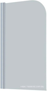 Шторка на ванну 75x140 см, левая, профиль хром матовый, стекло сатин ZZ Vegas Glass EV EV 76 07 10 левая