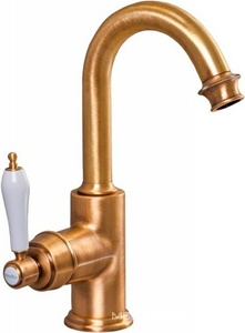 Смеситель для раковины, с д/к, (цв.бронза, ручка цв.белый),  ZZ Cezares Aphrodite APHRODITE-LS2-02-Bi