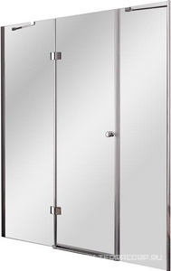 Душевая дверь1650x1950 мм, стекло-прозрачное, профиль-хром,  ZZ Cezares Verona VERONA-W-B-13-80+60/30-C-Cr